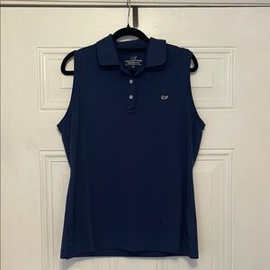 Vineyard Vines Sleeveless Polo Tank Top - Navy Blue